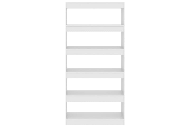 beBasic Bokhylla/rumsavdelare vit 80x30x166 cm konstruerat trä - Förvaring - Hyllor - Bokhylla