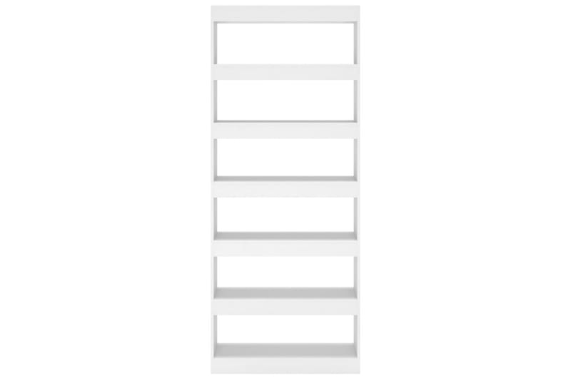 beBasic Bokhylla/rumsavdelare vit 80x30x198 cm konstruerat trä - Förvaring - Hyllor - Bokhylla