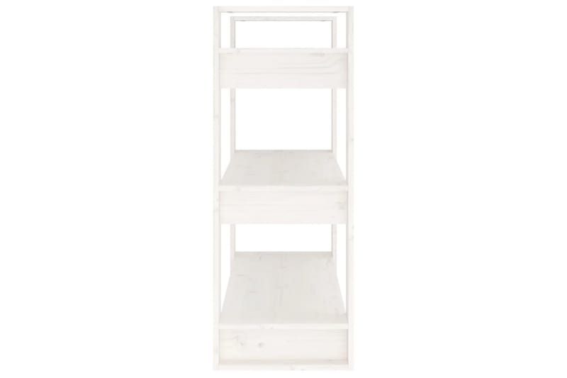 beBasic Bokhylla/rumsavdelare vit 80x35x91 cm massiv furu - Förvaring - Hyllor - Bokhylla
