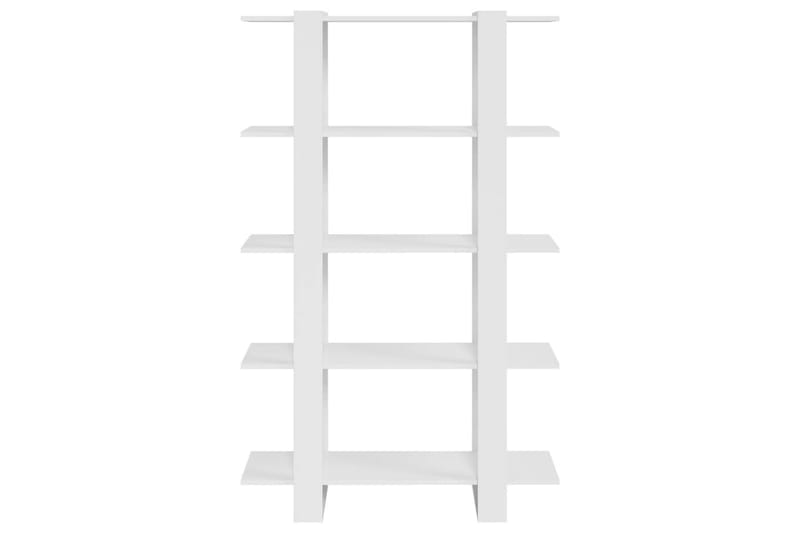 beBasic Bokhylla/rumsavdelare vit högglans 100x30x160 cm - Förvaring - Hyllor - Bokhylla
