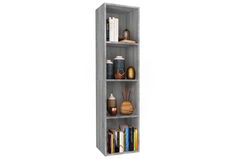 beBasic Bokhylla/tv-bänk Grå sonoma 36x30x143 cm konstruerat trä - Förvaring - Hyllor - Bokhylla