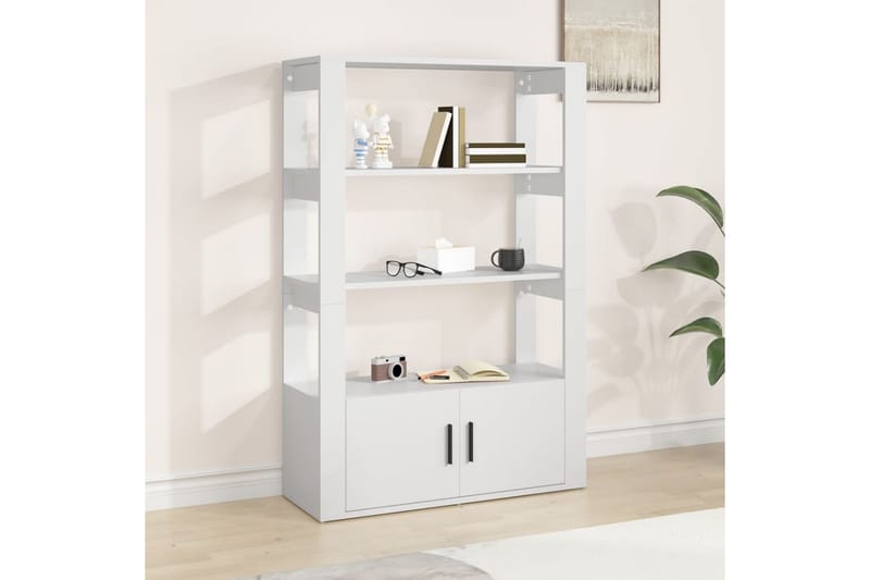 beBasic Förvaringshylla vit 80x30x119,5 cm konstruerat trä - Förvaring - Hyllor - Bokhylla