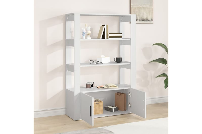 beBasic Förvaringshylla vit 80x30x119,5 cm konstruerat trä - Förvaring - Hyllor - Bokhylla