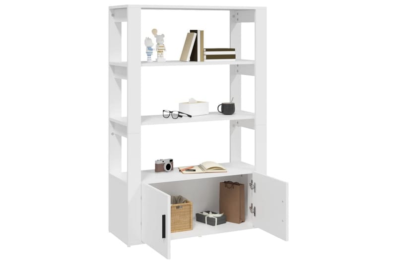 beBasic Förvaringshylla vit 80x30x119,5 cm konstruerat trä - Förvaring - Hyllor - Bokhylla