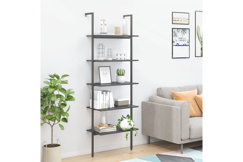 beBasic Hylla 3-nivåer svart 64x35x185 cm - Förvaring - Hyllor - Bokhylla
