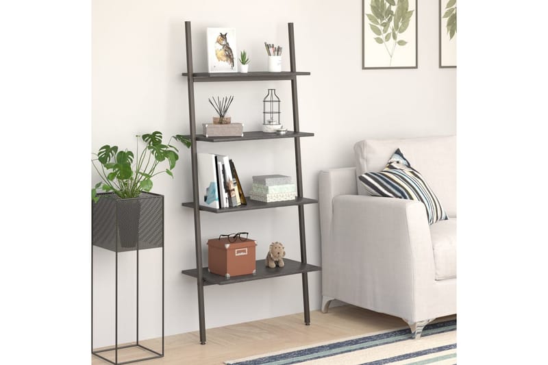 beBasic Hylla 4-nivåer svart 64x34x150,5 cm - Förvaring - Hyllor - Bokhylla