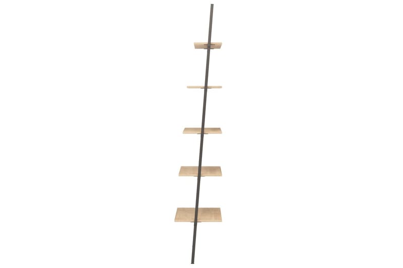 beBasic Hylla 5 hyllplan ljusbrun och svart 64x34x185,5 cm - Förvaring - Hyllor - Bokhylla