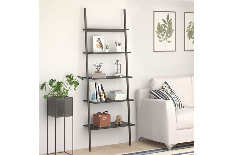 beBasic Hylla 5 hyllplan svart 64x34x185,5 cm - Förvaring - Hyllor - Bokhylla