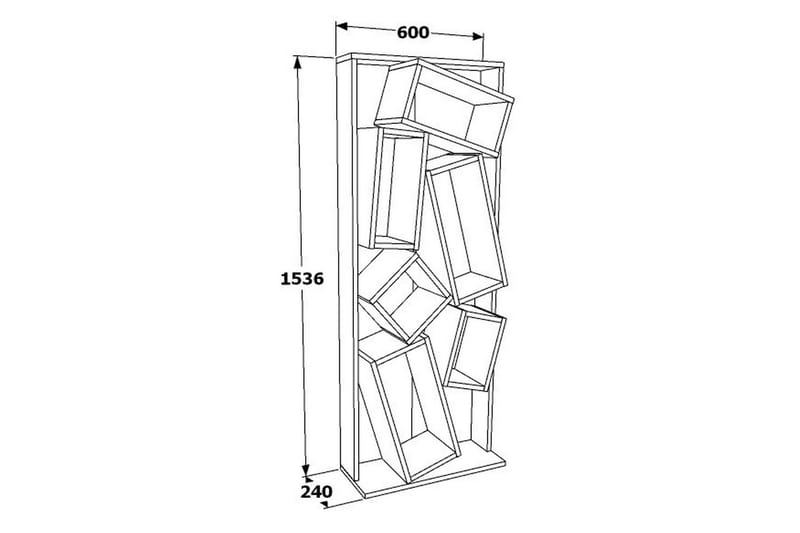 Bloemendal Bokhylla 63 cm i Ek - Vit - Förvaring - Hyllor - Bokhylla