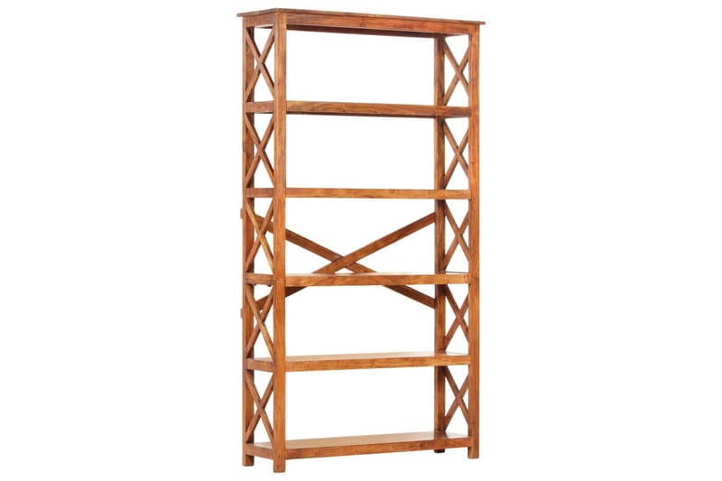 Bokhylla 100x30x180 cm massivt akaciaträ sheshamfinish - Brun - Förvaring - Hyllor - Bokhylla