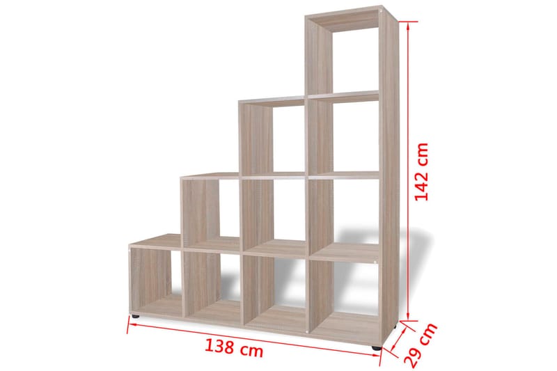 Bokhylla 142 cm ek - Brun - Förvaring - Hyllor - Bokhylla