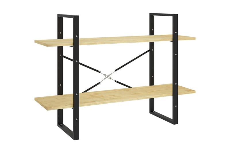 Bokhylla 2 hyllplan 100x30x70 cm massiv furu - Brun - Förvaring - Hyllor - Bokhylla
