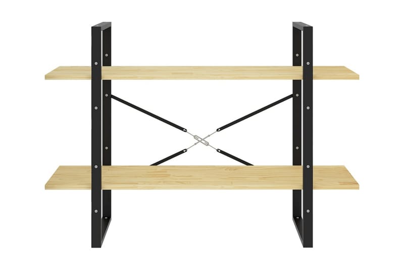 Bokhylla 2 hyllplan 100x30x70 cm massiv furu - Brun - Förvaring - Hyllor - Bokhylla