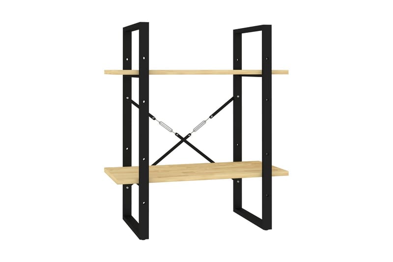 Bokhylla 2 hyllplan 60x30x70 cm massiv furu - Brun - Förvaring - Hyllor - Bokhylla
