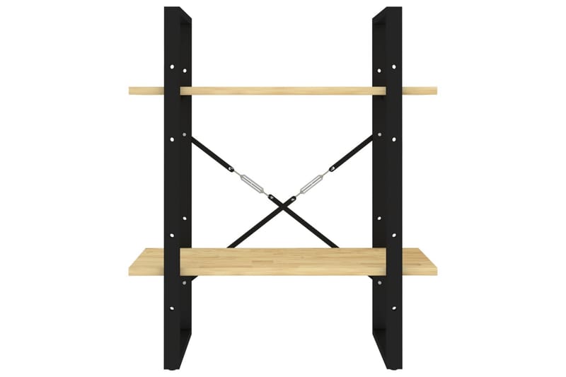 Bokhylla 2 hyllplan 60x30x70 cm massiv furu - Brun - Förvaring - Hyllor - Bokhylla