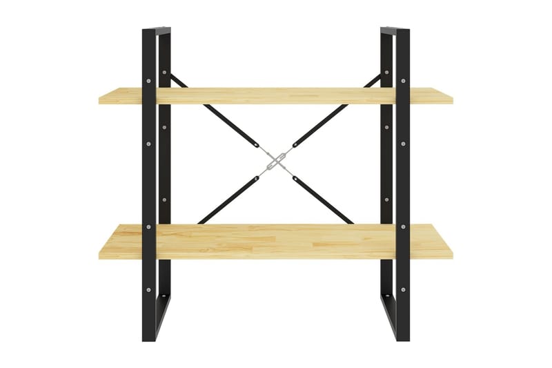 Bokhylla 2 hyllplan 80x30x70 cm massiv furu - Trä - Förvaring - Hyllor - Bokhylla