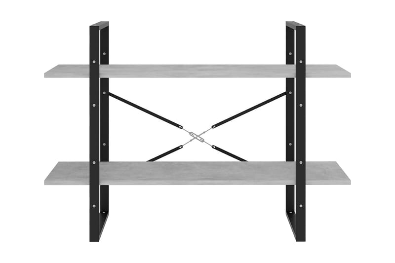 Bokhylla 2 hyllplan betonggrå 100x30x70 cm spånskiva - Betonggrå - Förvaring - Hyllor - Bokhylla