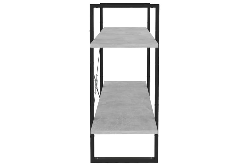 Bokhylla 2 hyllplan betonggrå 100x30x70 cm spånskiva - Betonggrå - Förvaring - Hyllor - Bokhylla