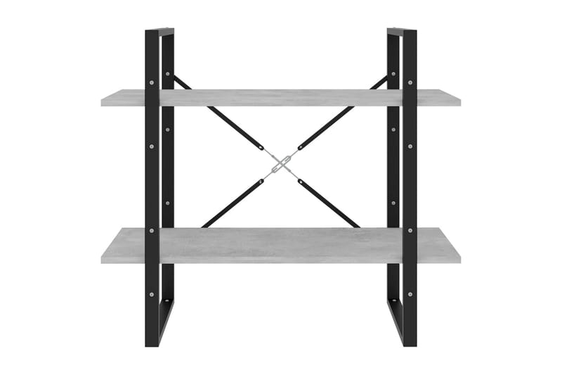 Bokhylla 2 hyllplan betonggrå 80x30x70 cm spånskiva - Betonggrå - Förvaring - Hyllor - Bokhylla