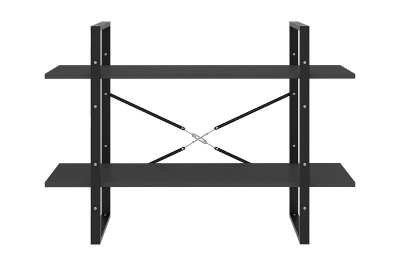 Bokhylla 2 hyllplan grå 100x30x70 cm spånskiva - Grå - Förvaring - Hyllor - Bokhylla