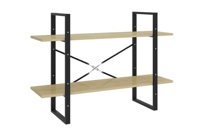 Bokhylla 2 hyllplan sonoma-ek 100x30x70 cm spånskiva - Ek - Förvaring - Hyllor - Bokhylla