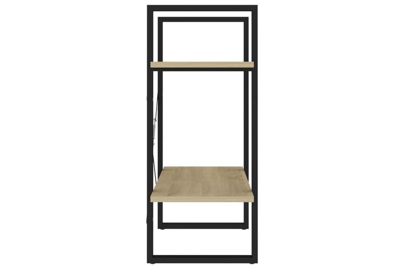 Bokhylla 2 hyllplan sonoma-ek 60x30x70 cm spånskiva - Brun - Förvaring - Hyllor - Bokhylla
