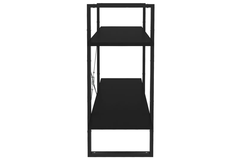Bokhylla 2 hyllplan svart 100x30x70 cm spånskiva - Svart - Förvaring - Hyllor - Bokhylla