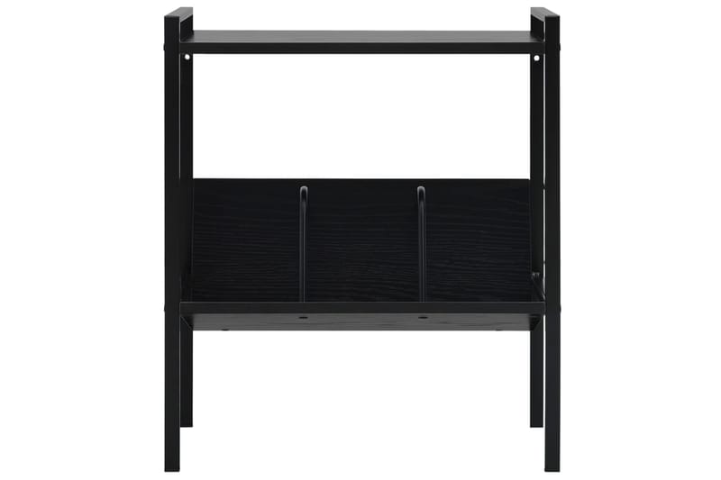 Bokhylla 2 hyllplan svart 52x28x59 cm spånskiva - Svart - Förvaring - Hyllor - Bokhylla
