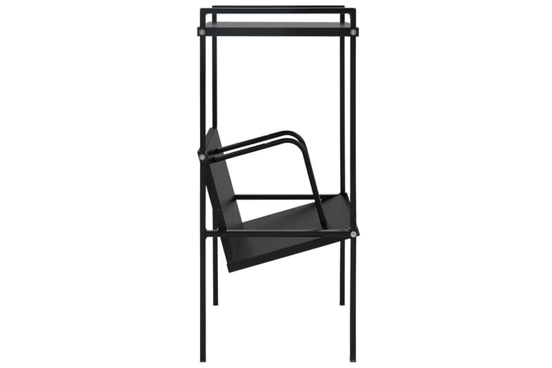 Bokhylla 2 hyllplan svart 52x28x59 cm spånskiva - Svart - Förvaring - Hyllor - Bokhylla