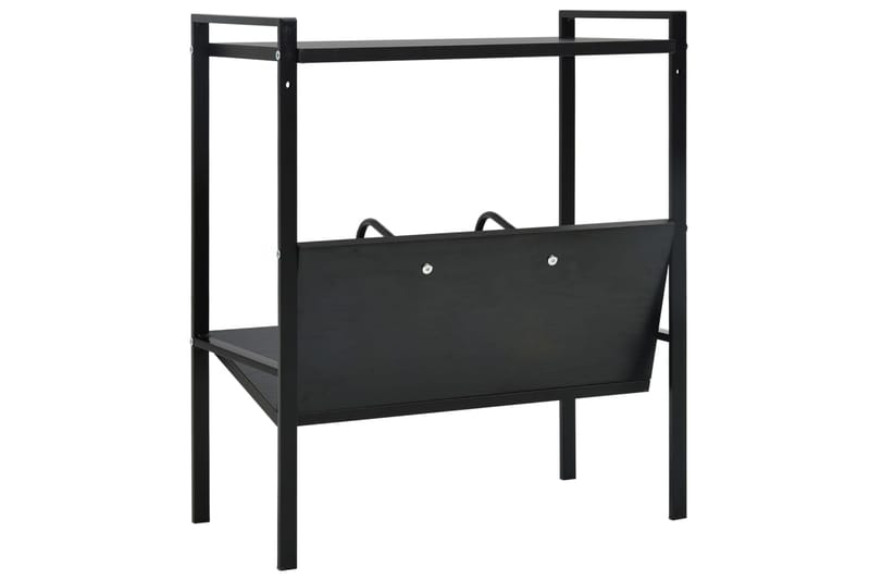 Bokhylla 2 hyllplan svart 52x28x59 cm spånskiva - Svart - Förvaring - Hyllor - Bokhylla