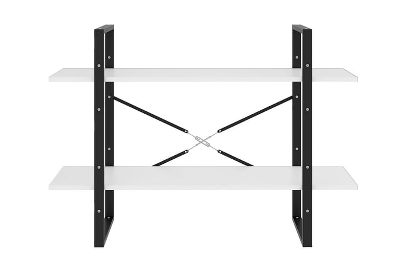 Bokhylla 2 hyllplan vit 100x30x70 cm spånskiva - Vit - Förvaring - Hyllor - Bokhylla