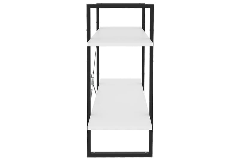 Bokhylla 2 hyllplan vit 100x30x70 cm spånskiva - Vit - Förvaring - Hyllor - Bokhylla