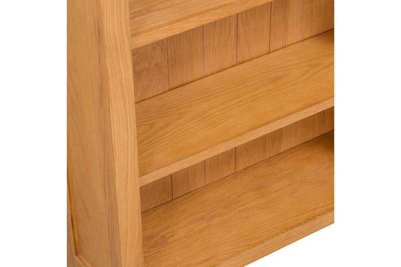 Bokhylla 3 hyllor 70x22,5x82 cm massiv ek - Brun - Förvaring - Hyllor - Bokhylla