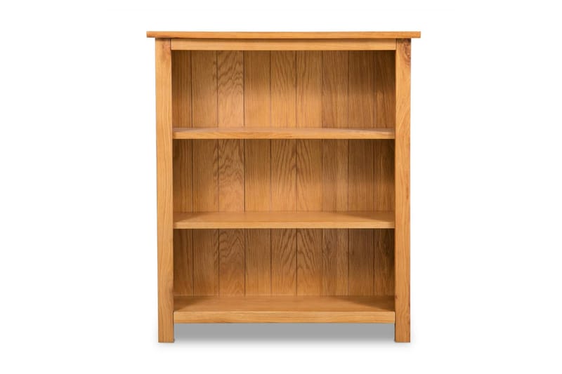 Bokhylla 3 hyllor 70x22,5x82 cm massiv ek - Brun - Förvaring - Hyllor - Bokhylla