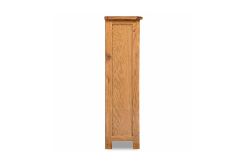 Bokhylla 3 hyllor 70x22,5x82 cm massiv ek - Brun - Förvaring - Hyllor - Bokhylla