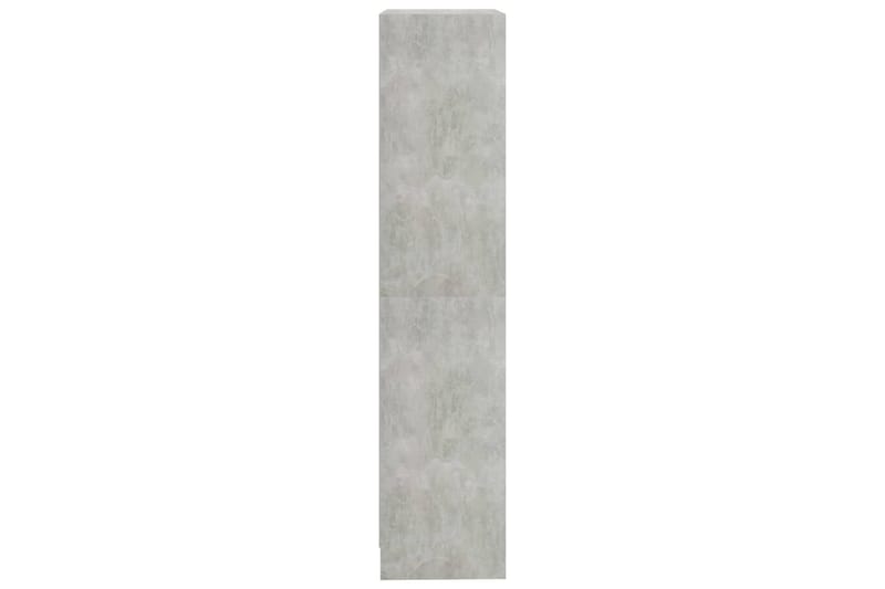 Bokhylla 3 hyllor betonggrå 60x24x108 cm spånskiva - Grå - Förvaring - Hyllor - Bokhylla