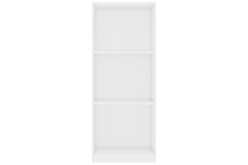 Bokhylla 3 hyllor vit högglans 40x24x108 cm spånskiva - Vit - Förvaring - Hyllor - Bokhylla