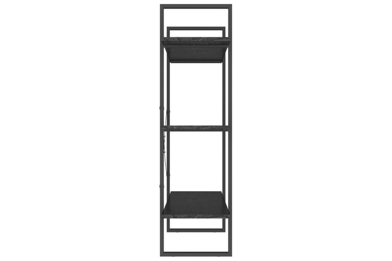 Bokhylla 3 hyllplan svart 100x30x105 cm massiv furu - Svart - Förvaring - Hyllor - Bokhylla