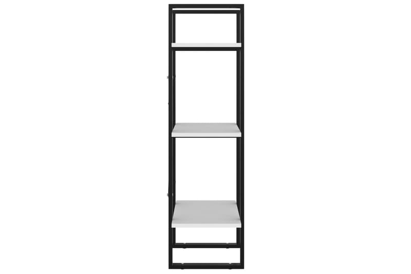 Bokhylla 3 hyllplan vit 40x30x105 cm spånskiva - Vit - Förvaring - Hyllor - Bokhylla