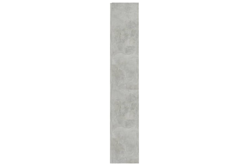 Bokhylla 4 hyllor betonggrå 60x24x142 cm spånskiva - Grå - Förvaring - Hyllor - Bokhylla