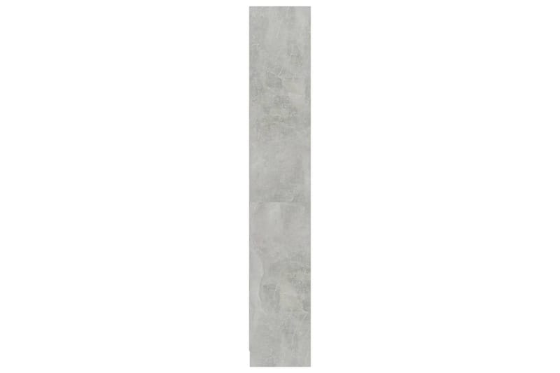 Bokhylla 4 hyllor betonggrå 80x24x142 cm spånskiva - Grå - Förvaring - Hyllor - Bokhylla