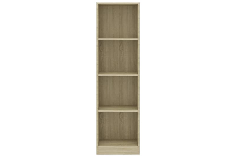 Bokhylla 4 hyllor sonoma-ek 40x24x142 cm spånskiva - Brun - Förvaring - Hyllor - Bokhylla
