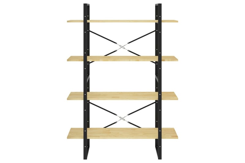 Bokhylla 4 hyllplan 100x30x140 cm massiv furu - Brun - Förvaring - Hyllor - Bokhylla
