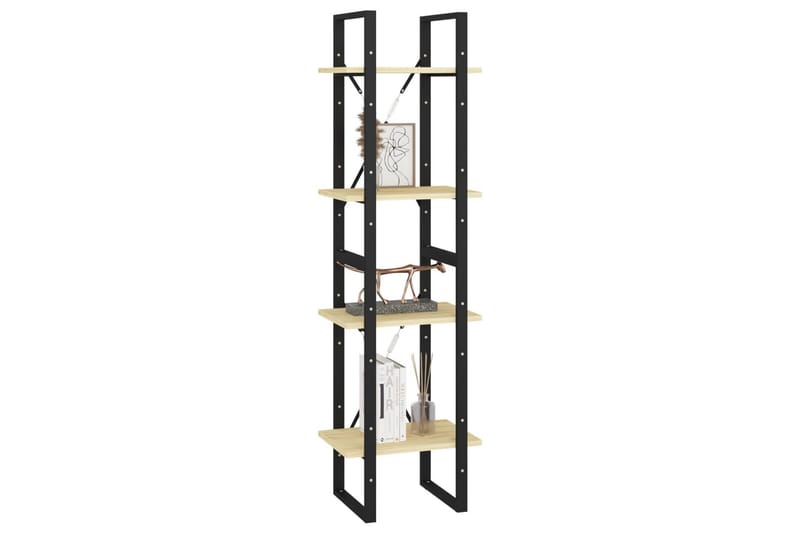 Bokhylla 4 hyllplan 40x30x140 cm massiv furu - Trä - Förvaring - Hyllor - Bokhylla