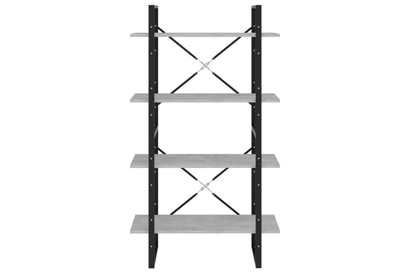 Bokhylla 4 hyllplan betonggrå 80x30x140 cm spånskiva - Betonggrå - Förvaring - Hyllor - Bokhylla
