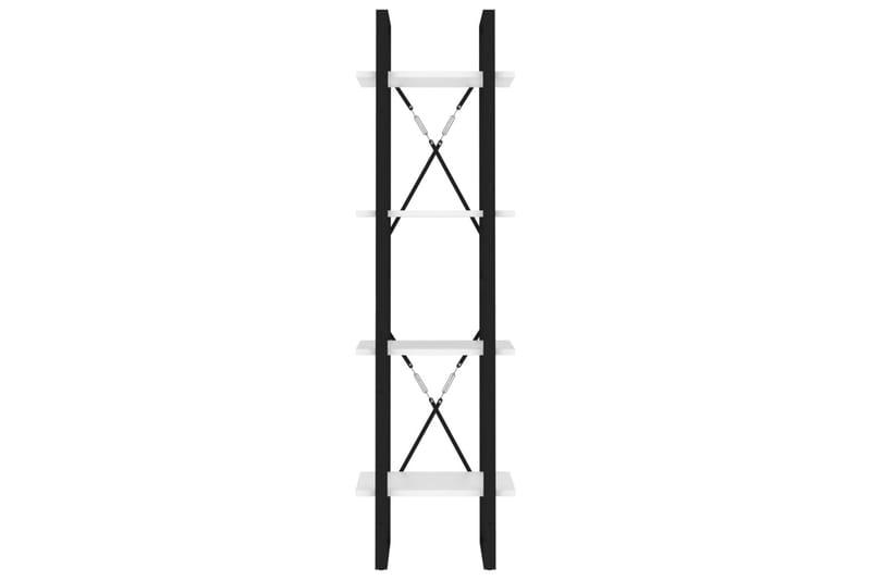 Bokhylla 4 hyllplan vit 40x30x140 cm spånskiva - Vit - Förvaring - Hyllor - Bokhylla