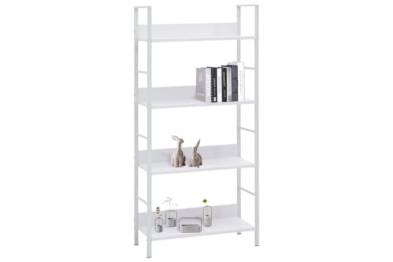 Bokhylla 4 hyllplan vit 60x27,6x124,5 cm spånskiva - Vit - Förvaring - Hyllor - Bokhylla