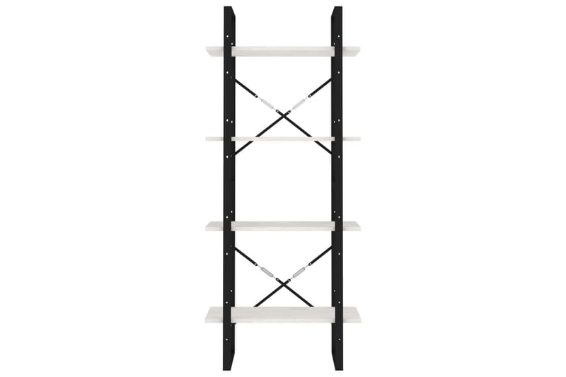 Bokhylla 4 hyllplan vit 60x30x140 cm massiv furu - Vit - Förvaring - Hyllor - Bokhylla