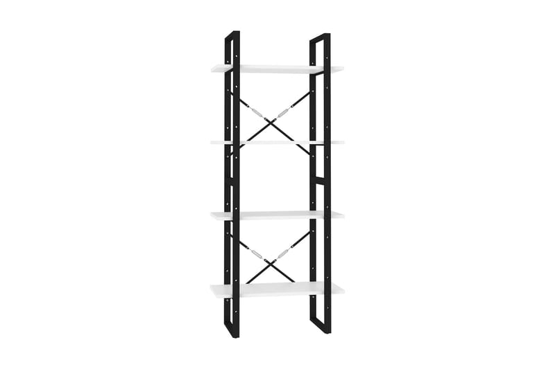 Bokhylla 4 hyllplan vit 60x30x140 cm spånskiva - Vit - Förvaring - Hyllor - Bokhylla