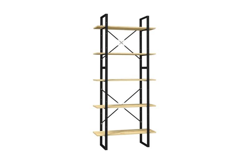 Bokhylla 5 hyllor 80x30x175 cm furu - Brun - Förvaring - Hyllor - Bokhylla